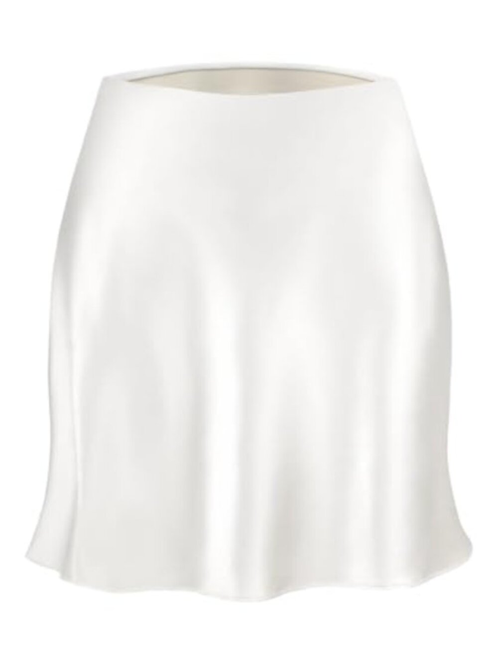 Satin Silk High Waisted A-Line Mini Skirt